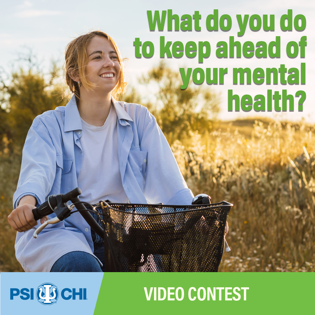 Psi Chi (@psichihonor) on Twitter photo đź§ What do you do to keep ahead of your mental health? Submit a short video describing what mental health support means to you, and tips on mental health maintenance for a chance to win an Amazon gift card.
➡️ Submit to socialmedia@psichi.org 🧠What do you do to keep ahead of your mental health? Submit a short video describing what mental health support means to you, and tips on mental health maintenance for a chance to win an Amazon gift card.
➡️ Submit to socialmedia@psichi.org