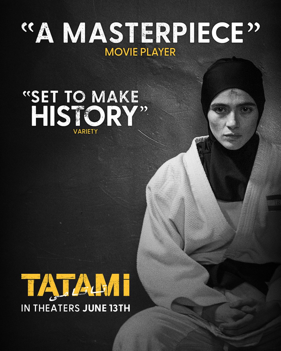 XYZ Films (@xyzfilms) on Twitter photo Inspired by the courage of real athletes who risked everything to follow their dreams. Co-directed by Cannes and Oscar-winning filmmakers. TATAMI opens June 13 at <a href="/IFCCenter/">IFC Center</a> (NY) and June 20 at <a href="/laemmleroyal/">Laemmle Royal</a> (LA). #tatamimovie Inspired by the courage of real athletes who risked everything to follow their dreams. Co-directed by Cannes and Oscar-winning filmmakers. TATAMI opens June 13 at <a href="/IFCCenter/">IFC Center</a> (NY) and June 20 at <a href="/laemmleroyal/">Laemmle Royal</a> (LA). #tatamimovie