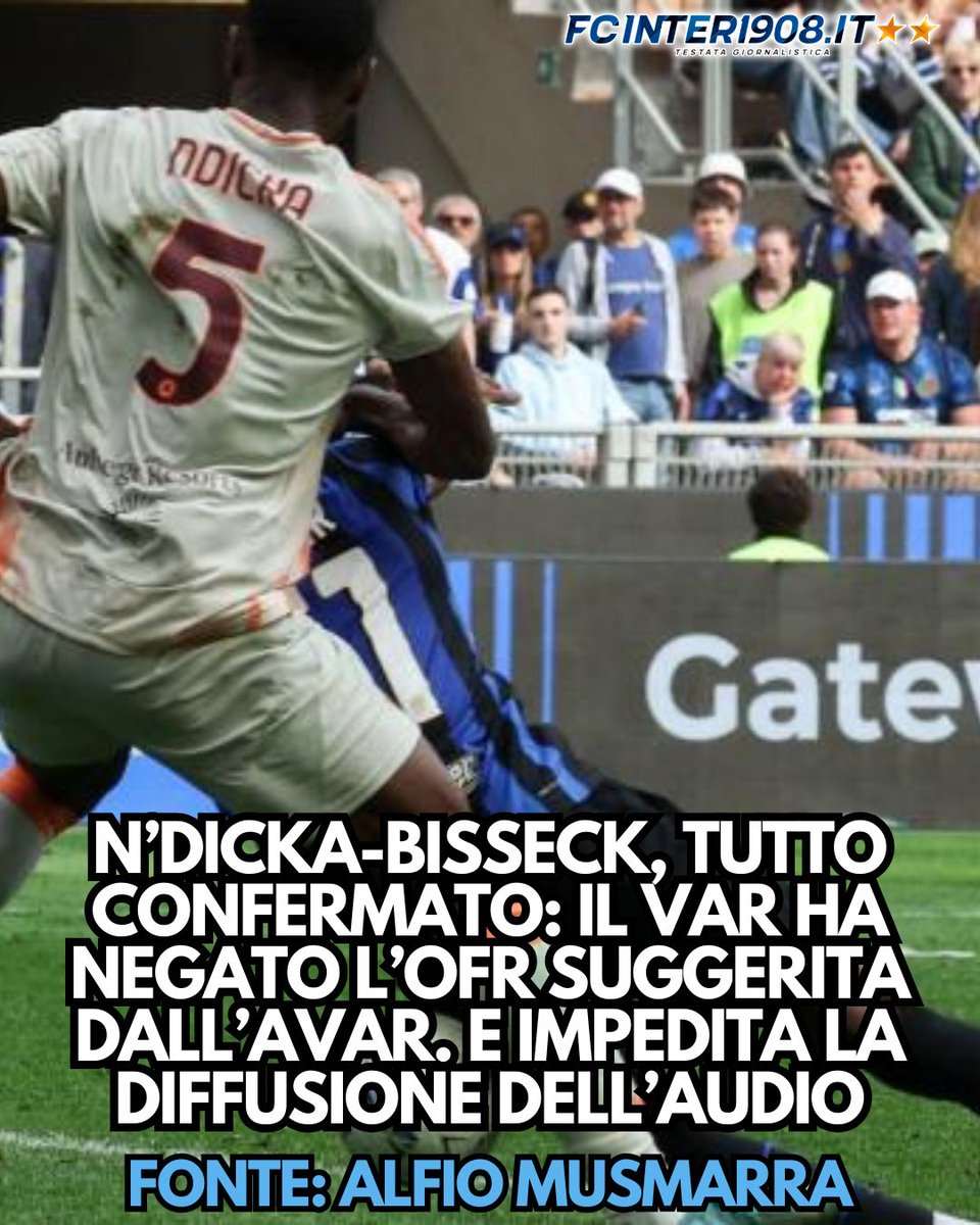 Musmarra: "La ricostruzione di Pistocchi ha trovato solo conferme: Fabbri ha aspettato il Var su N'Dicka-Bisseck, l'Avar Piccinini aveva suggerito una on field review ma il var Di Bello ha deciso di non chiamare l'arbitro al monitor. E l'audio non è stato mai fatto sentire: non è
