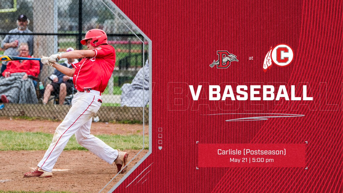 Today is GAME DAY! Your Varsity Baseball Team travels to Carlisle for the first round of the OHSAA tournament. First pitch is set for 5:00 pm #playlikeahound