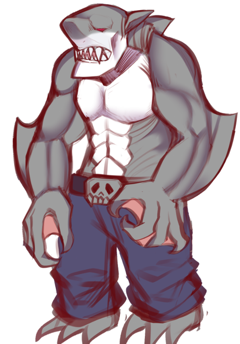 オリキャラ創作
鮫オーク練り練り 