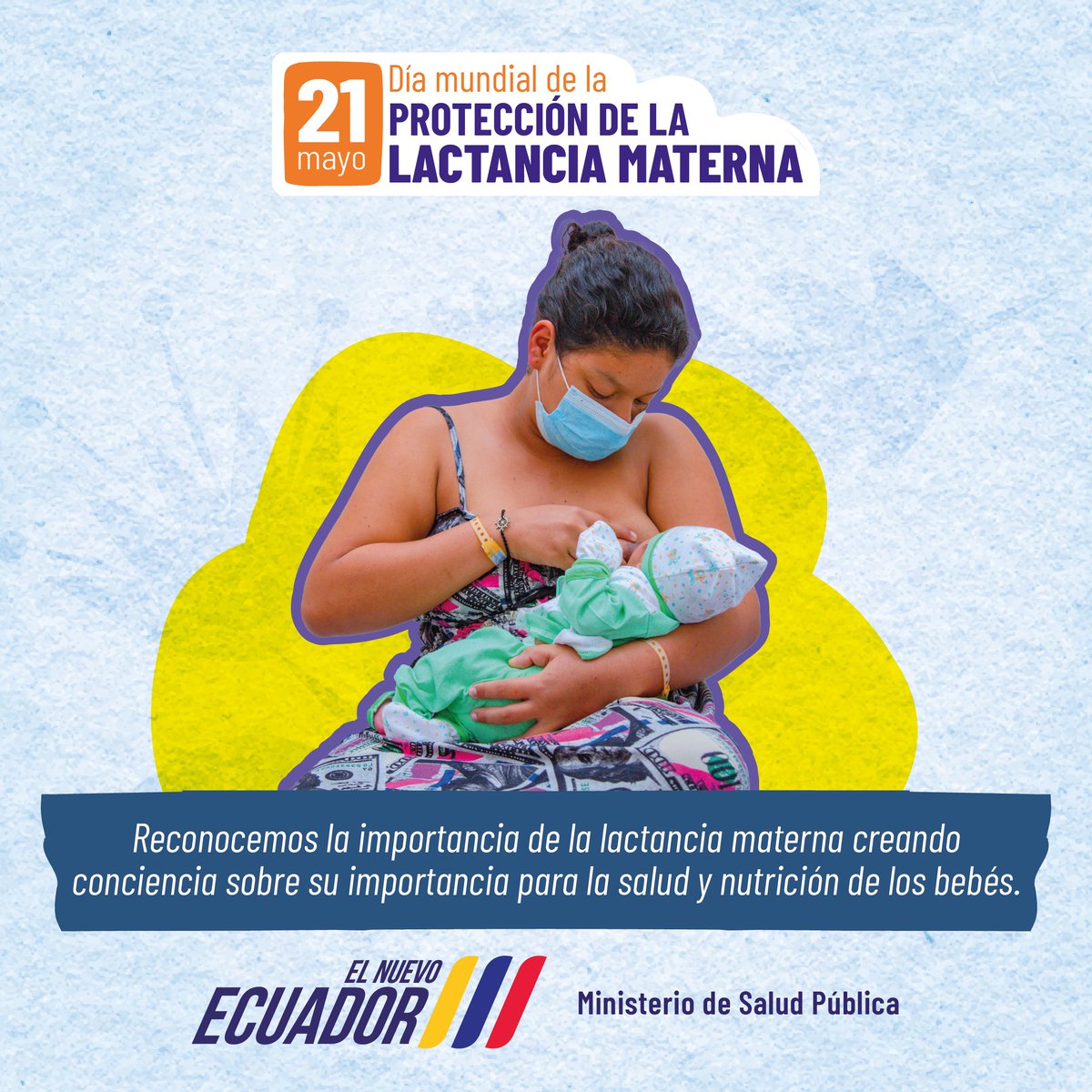 Salud_Guayas's tweet photo. La lactancia materna es crucial para la salud y el desarrollo de nuestros bebés👶.

La leche materna proporciona:

✅Nutrientes
✅Anticuerpos
✅Fortalece el sistema inmunológico
✅Reduce el riesgo de enfermedades
✅Promueve un crecimiento saludable

#ElNuevoEcuador https://t.co/aM5r9MNov6