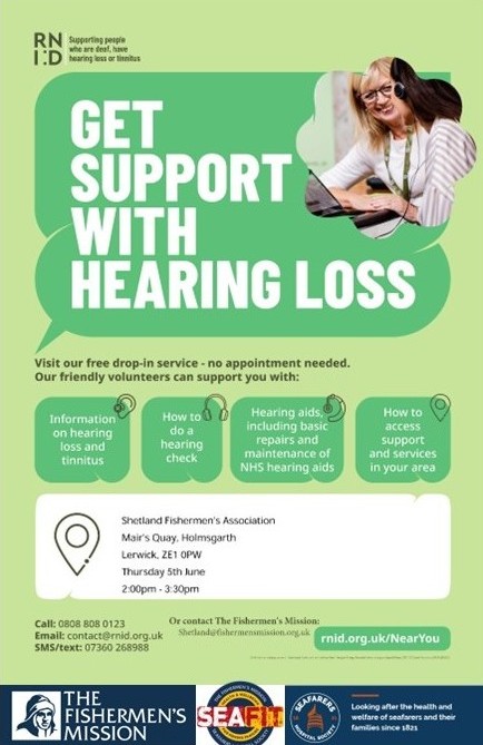 FishMishSeaFit's tweet image. Loud engines all day? Hearing loss is no joke. Come and get a free hearing check 5th June @thefishmish @seahospital @RNID @ShFishermen