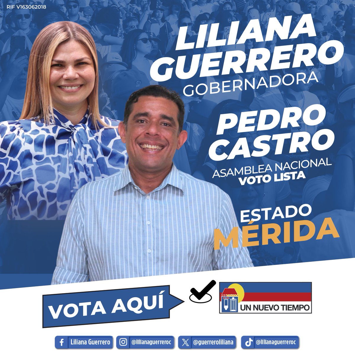 ¡Mérida es la Razón! Conoce a Pedro Castro, TSU en Minería e Ing. en Geociencias. Luchador por DDHH, cree en el respeto y bien común. Junto a Liliana Guerrero, ofrecemos un cambio. ¡Que se sienta la fuerza! Vota este #25Mayo en la tarjeta de Un Nuevo Tiempo.

#MeridaEsLaRazon