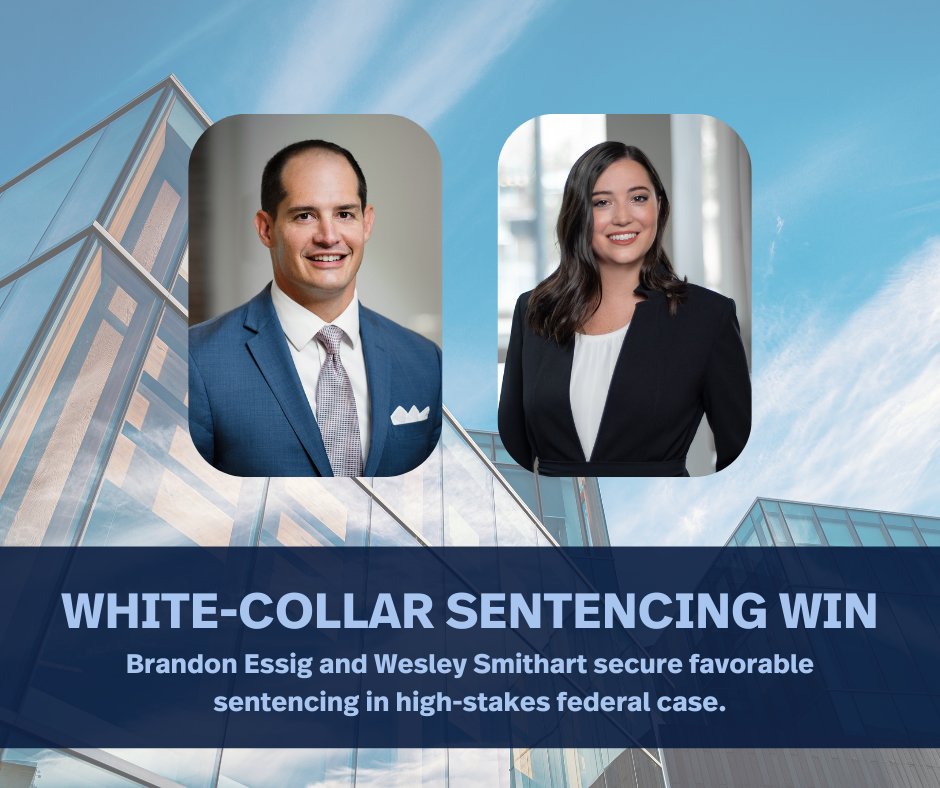 Originally facing up to 20 years in prison, a Lightfoot client received a no-jail sentence in a federal sports betting and money laundering case, thanks to strategic advocacy by Brandon Essig and Wesley Smithart. lightfootlaw.com/news-insights/…