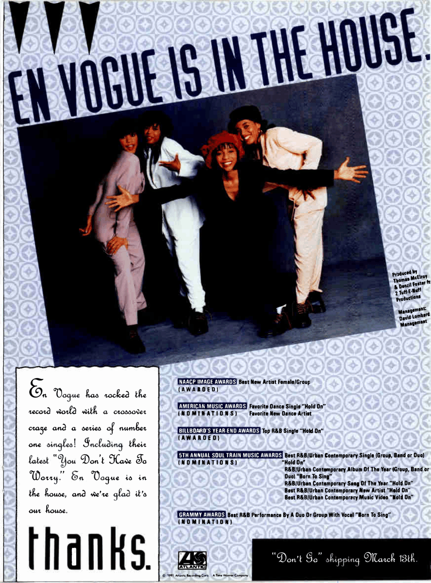myfizzypop's tweet photo. They were just #BornToSing - 35 yrs ago, #onthisdayinpop in 1990, #EnVogue released their debut LP in the UK. #HoldOn had already (rightly) been a huge hit - I loved the follow ups such as #Lies, #YouDontHaveToWorry & dance mixes of #Strange / #TimeGoesOn
https://t.co/PwnwisuFTU https://t.co/LEoDNpISCD