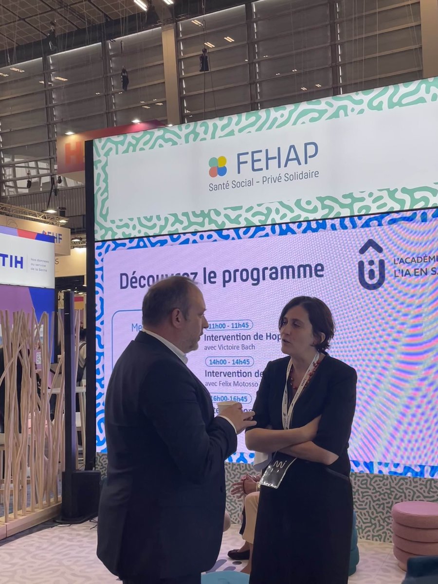 FEHAP_actu's tweet photo. đ€ #Santexpo
Nous avons eu l'honneur d'accueillir Marie DaudĂ©, directrice gĂ©nĂ©rale de lâoffre de soins (@Sante_Gouv), pour un Ă©change avec Charles GuĂ©pratte, DG de la #FEHAP. https://t.co/hC8v6i6QuA