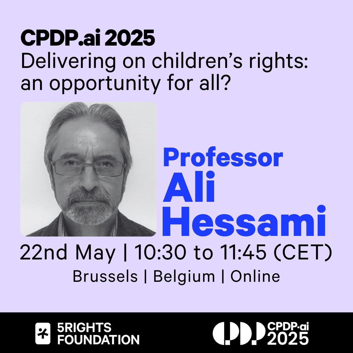 5Rights Foundation (@5rightsfound) on Twitter photo 🤔How can we ensure the technical implementation of the Digital Services Act and AI Act truly benefits children?
Find out tomorrow at the <a href="/CPDPconferences/">CPDP Conferences</a> 2025 with Professor Ali Hessami for our panel on delivering children's rights.
✍️Register: 5rightsfoundation.com/cpdp-ai-2025-d… 🤔How can we ensure the technical implementation of the Digital Services Act and AI Act truly benefits children?
Find out tomorrow at the <a href="/CPDPconferences/">CPDP Conferences</a> 2025 with Professor Ali Hessami for our panel on delivering children's rights.
✍️Register: 5rightsfoundation.com/cpdp-ai-2025-d…