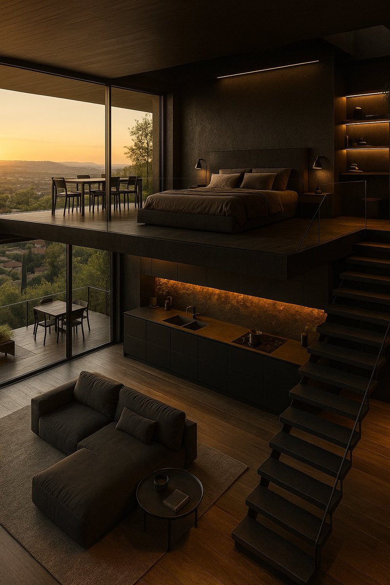 HOUSEPORN___'s tweet photo. Black interior design. https://t.co/Vs25rekYtl