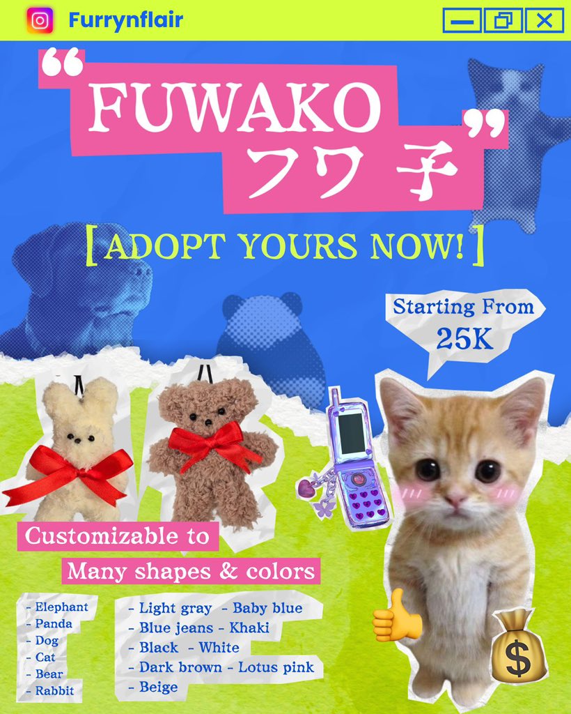 ruanmaei's tweet image. FUWAKO ALERT! 💖🌟
Siap-siap jatuh cinta sama pals paling gemes tahun ini 🧸✨

📍Custom Pals FUWAKO
✔️ 100% Handmade
✔️ Bisa request bentuk &amp;amp; warna
✔️ Start dari 25K ajaa!

🔗 : linktr.ee/furrynflair
📲 Atau kepoin IG: @/furrynflair