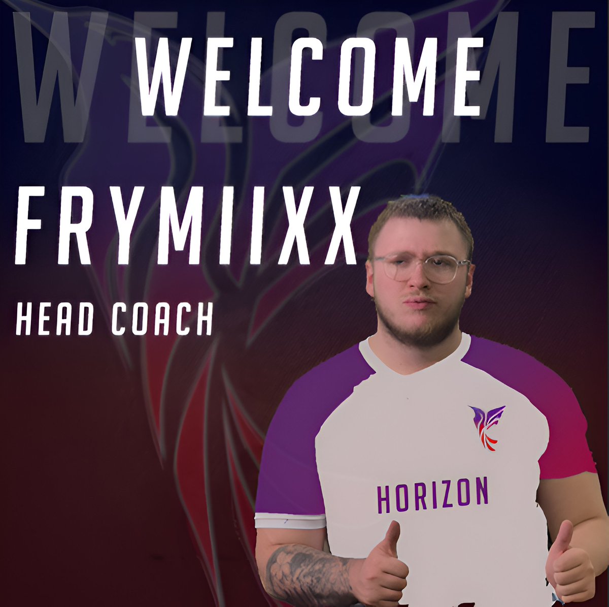 Horizon (@horizon_0w) on Twitter photo La famille Horizon s'agrandit 🔥
Il nous connaît par cœur, il a joué pour l'équipe pendant 3 ans, et il a même participé à sa création en 2018.
<a href="/FryMiiXx/">GG FryMiiXx</a> rejoint l'équipe en tant qu'Head Coach pour nous aider à aller chercher ce titre <a href="/PlayAllForOneFR/">Overwatch AllForOne France</a> !
Bienvenue à lui ! 🫶 La famille Horizon s'agrandit 🔥
Il nous connaît par cœur, il a joué pour l'équipe pendant 3 ans, et il a même participé à sa création en 2018.
<a href="/FryMiiXx/">GG FryMiiXx</a> rejoint l'équipe en tant qu'Head Coach pour nous aider à aller chercher ce titre <a href="/PlayAllForOneFR/">Overwatch AllForOne France</a> !
Bienvenue à lui ! 🫶