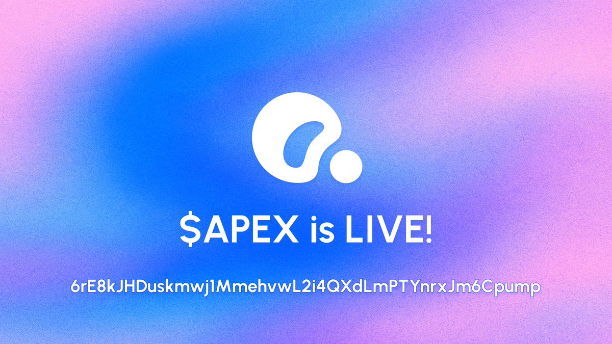 Official_ApexAI's tweet photo. $APEX is Live https://t.co/Xr84JdRzBX