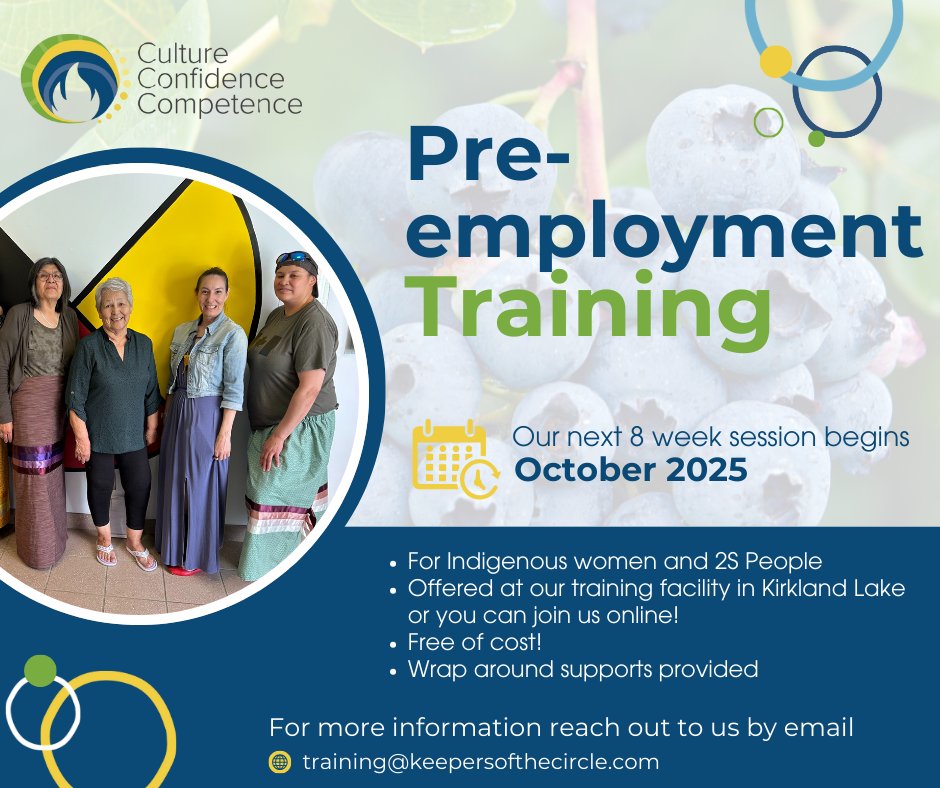 Free Pre-Employment Training!
🔗 to register: loom.ly/znWiu_o
For more information, please email: training@keepersofthecircle.com
 #CareerSupport #KeepersOfTheCircle