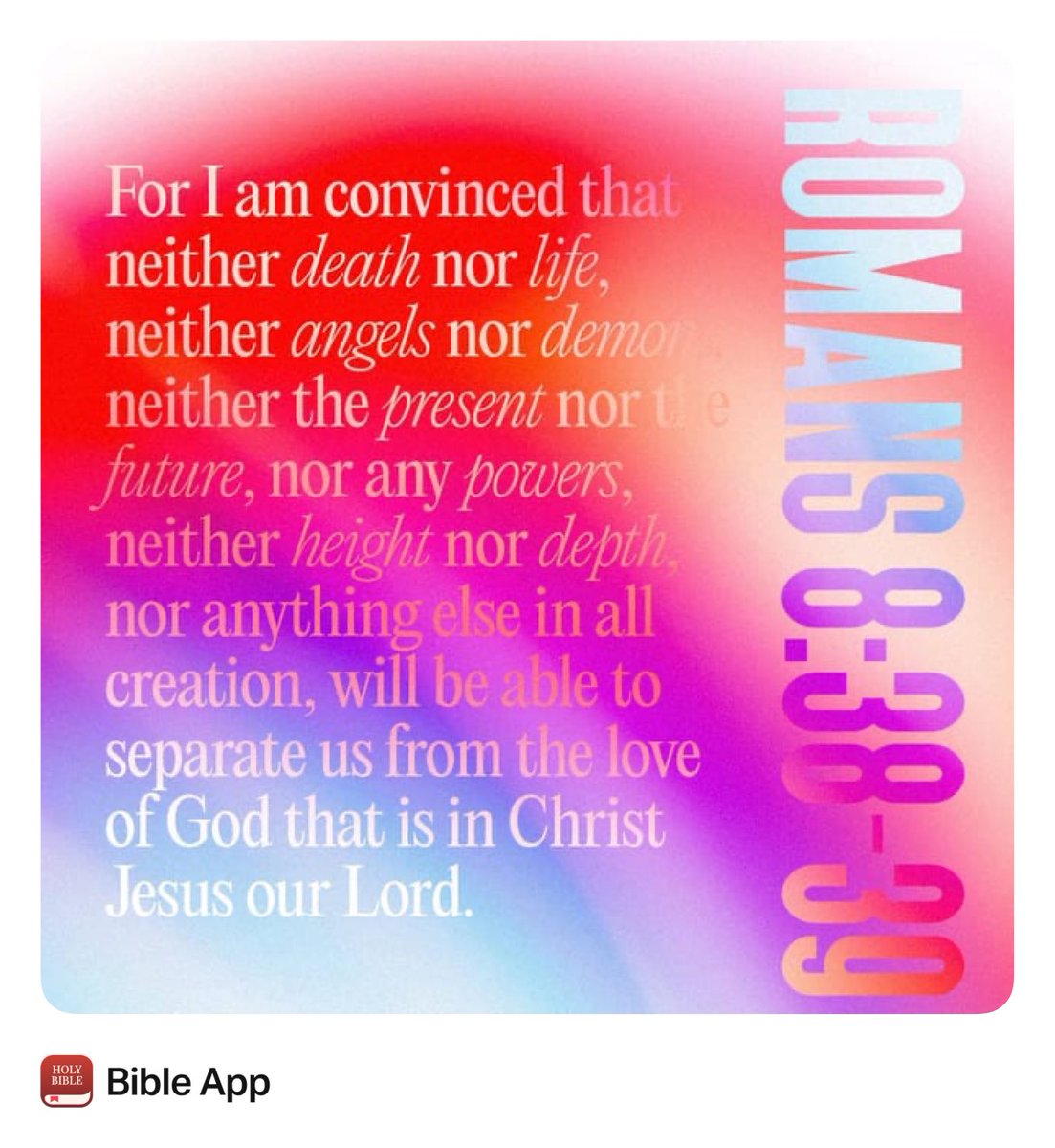 If you are a parent you understand God’s Love for us! Unconditional love….