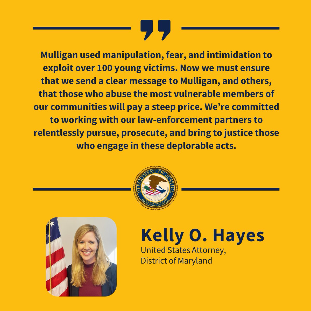 US Attorney Maryland (@usao_md) on Twitter photo Silver Spring Man Pleads Guilty to “Sextortion” of More Than 100 Minors Located Throughout the United States and Abroad
justice.gov/usao-md/pr/sil…
Announced with <a href="/FBIBaltimore/">FBI Baltimore</a> Silver Spring Man Pleads Guilty to “Sextortion” of More Than 100 Minors Located Throughout the United States and Abroad
justice.gov/usao-md/pr/sil…
Announced with <a href="/FBIBaltimore/">FBI Baltimore</a>