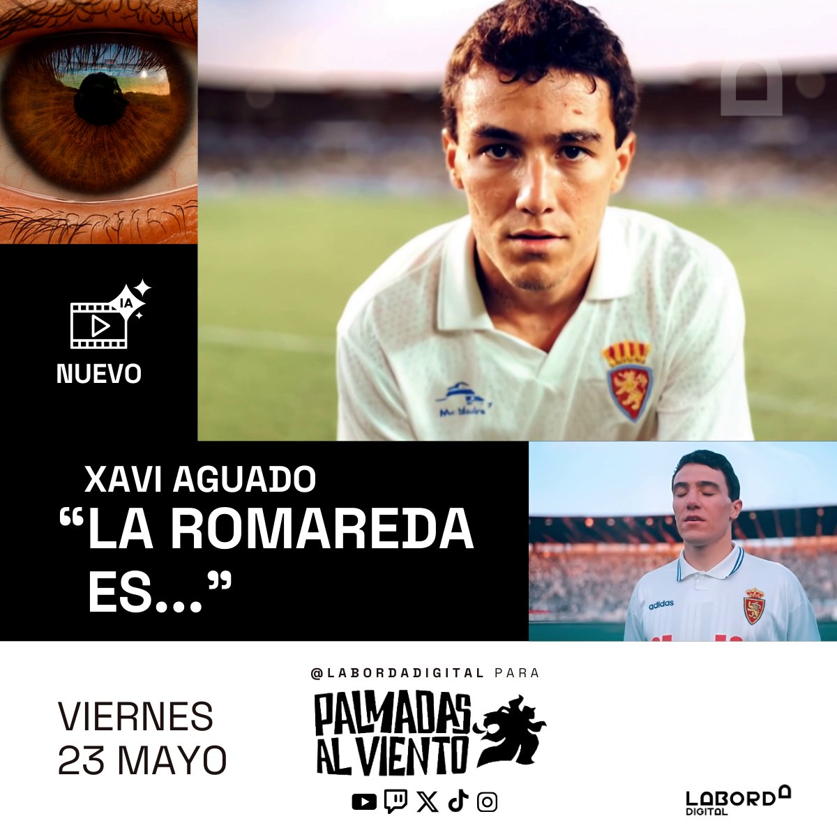 🎞️🔜"La Romareda es..." 
Un último vídeo con IA antes de entrar a La Romareda por última vez... y el primero en colaboración con <a href="/PalmadasRZ/">Palmadas Al Viento 🆇</a>. 
🥹Un orgullo poder darle vida propia a las palabras de <a href="/xaviaguado6/">Xavier Aguado Companys</a>
📅Estreno: Viernes 23 en <a href="/PalmadasRZ/">Palmadas Al Viento 🆇</a> 
#realzaragoza