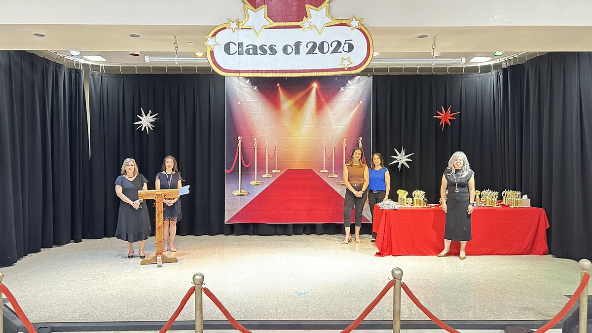 Let’s get the show started with “A Knight to Shine.” We are officially ready to start our end of the year awards assemblies. #WeAreTheHills 🛡️⬆️🖤🤍❤️