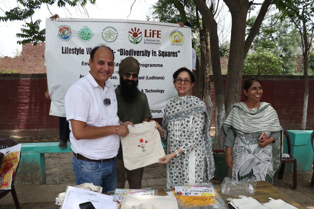 SamagrUnnayan1's tweet photo. Lifestyle workshop- " Biodiversity in Squares" was  conducted at Anand Isher S. S. Public School, Ludhiana, on May 19th 2025.Students learned how to do vegetation analysis using quadrate sampling. Event was guided by @PSCST_GoP

#LifestyleforEnvironment #ChooseLIFE #MissionLIFE https://t.co/6UKrgMxVsK