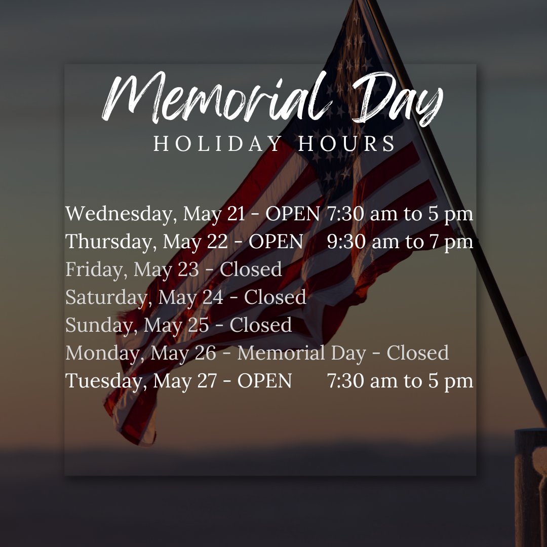 Heads up! We’re closed May 23–26 for the Memorial Day weekend. Back in action May 27 at 7:30 AM!

🦷 Pro tip: Your teeth aren’t bottle openers. Use tools, not molars. 😉
Stay safe, smile big, and enjoy the BBQ! 

#DownersGrove #MemorialDay #DentalTips #JacksonFamilyDentistry