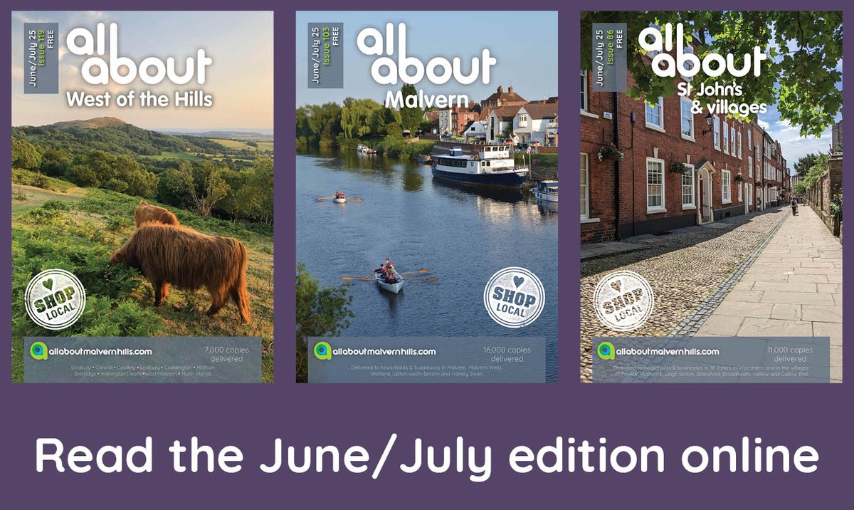 You can now read the June/July edition of All About Magazines online via this link: allaboutmalvernhills.com/our_magazines
Enjoy the read!