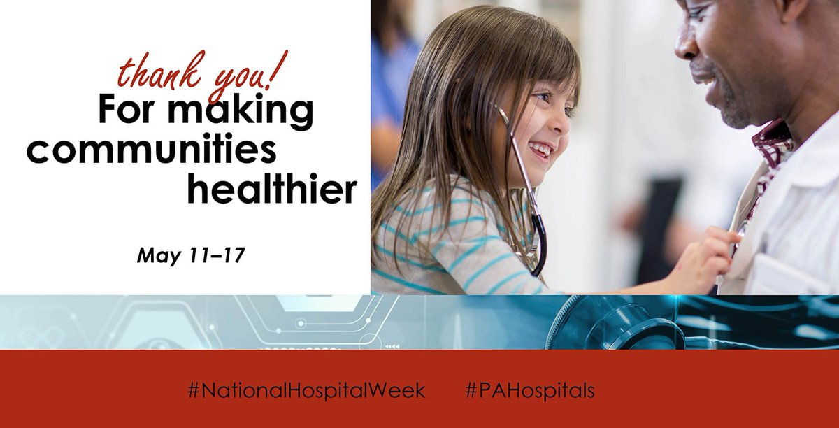 #PAHospitals are essential to our communities’ economic competitiveness. They create jobs, power local economies, and foster healthy, livable communities that enable growth. #NationalHospitalWeek
