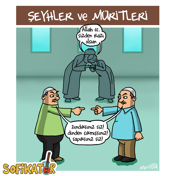 kullukyapbiraz's tweet photo. Şeyhler ve Müritler
#sofikatur

#murid #seyh #tarikat #kardeslik #islam #tasavvuf #mizah #karikatur #cartoon #17 https://t.co/JZKhsGESY6