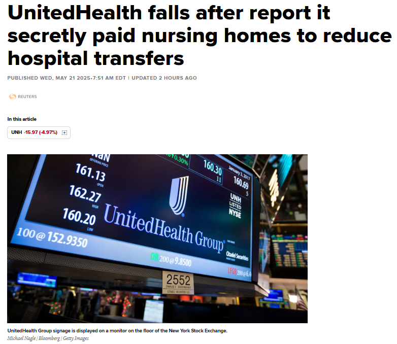 π¨ BREAKING : "UnitedHealth $UNH sotto attacco: nuove rivelazioni su affari poco chiari scuotono il mercato π¨"
