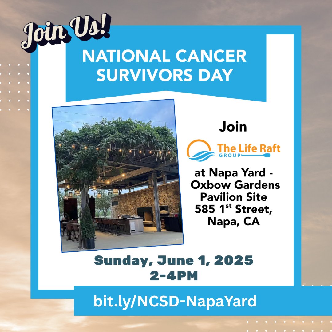 Liferaftgroup's tweet photo. Sip, celebrate, and connect with the #GISTcommunity at Napa Yard in California! Register here https://t.co/Lf7vpyOdpv #GISTRide #ThrivingTogether #NCSD2025 https://t.co/JCsHfrJFTr