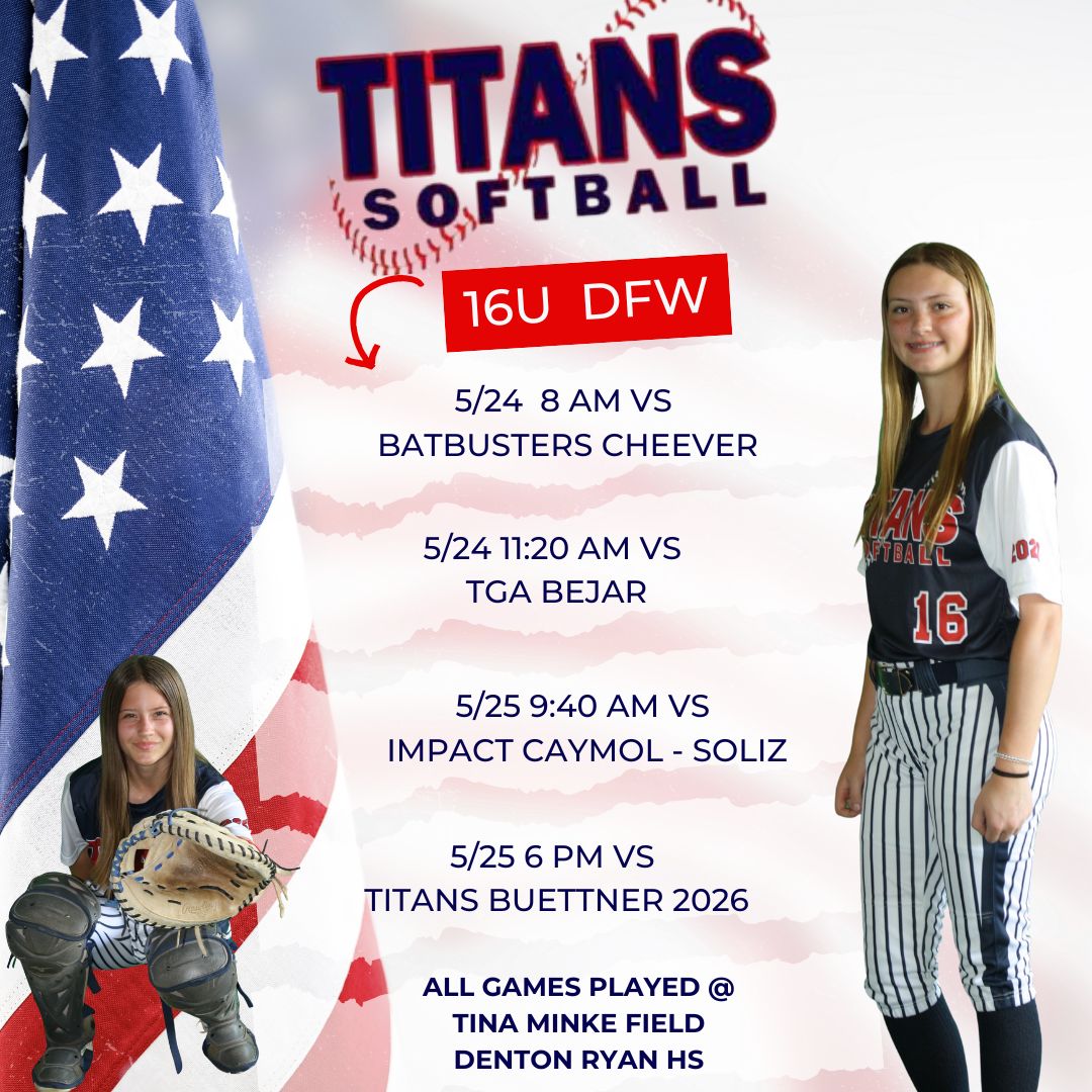 Let's get 2025 summer season started!!!  Schedule drop for Titans 16U DFW playing this weekend at Denton Ryan.  Hope to see you there!!  Let's do this ladies! #BuiltDifferent