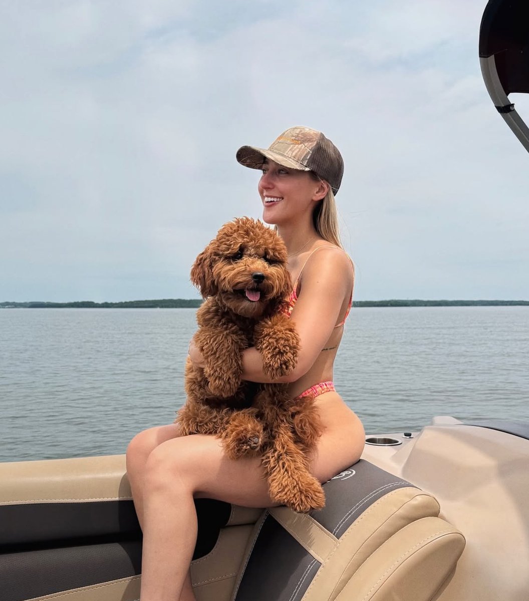 theashleycooke's tweet image. safe to say chance loves the boat. gonna be a good summer 🤎