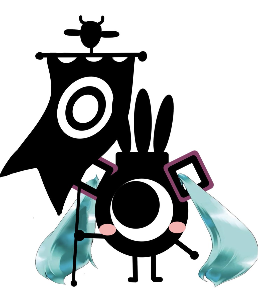 fitasafiddlepie's tweet image. oc redresign fro the millionth time and hatasune mikupon 
#patapon #hollowknight