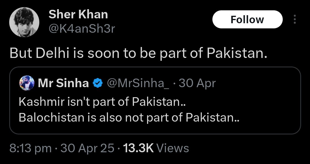 Fiction_Mayank's tweet photo. @K4anSh3r You think Indians need to condemn anything when y'all still have that invader mindset? https://t.co/hZL2FY8xjc