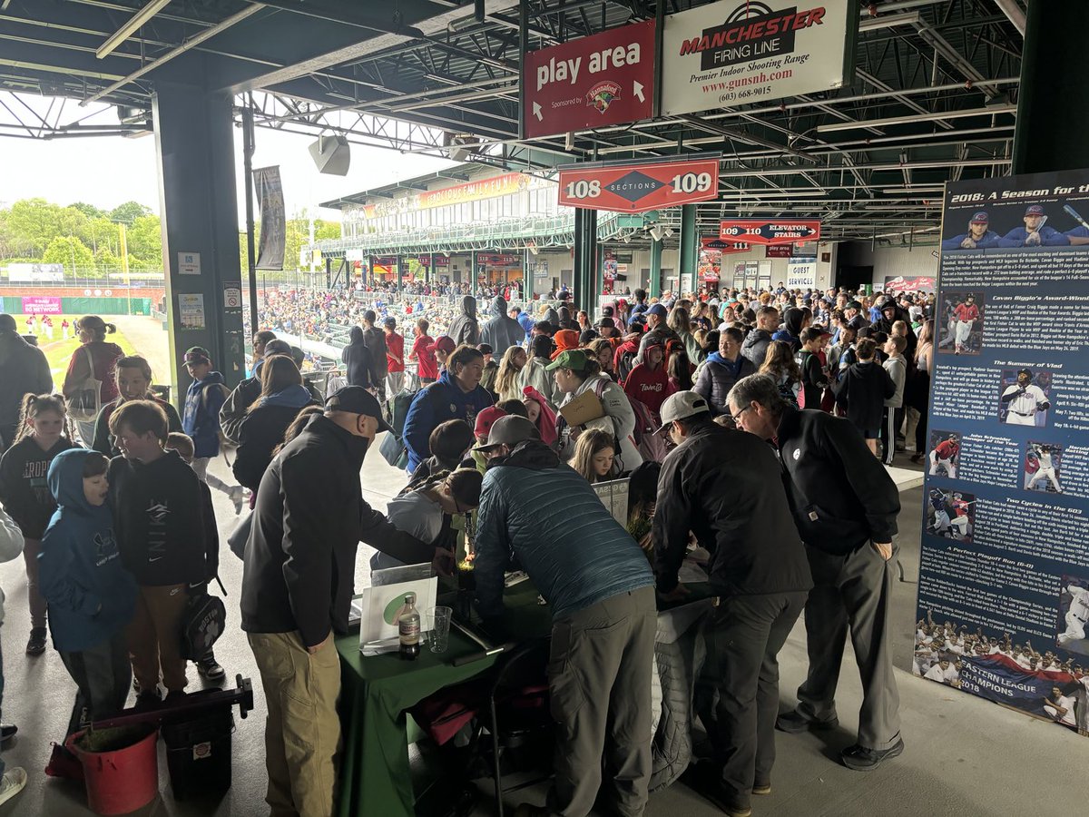 STEM day at Fischer Cats stadium. NHGCSA booth is slammed!!