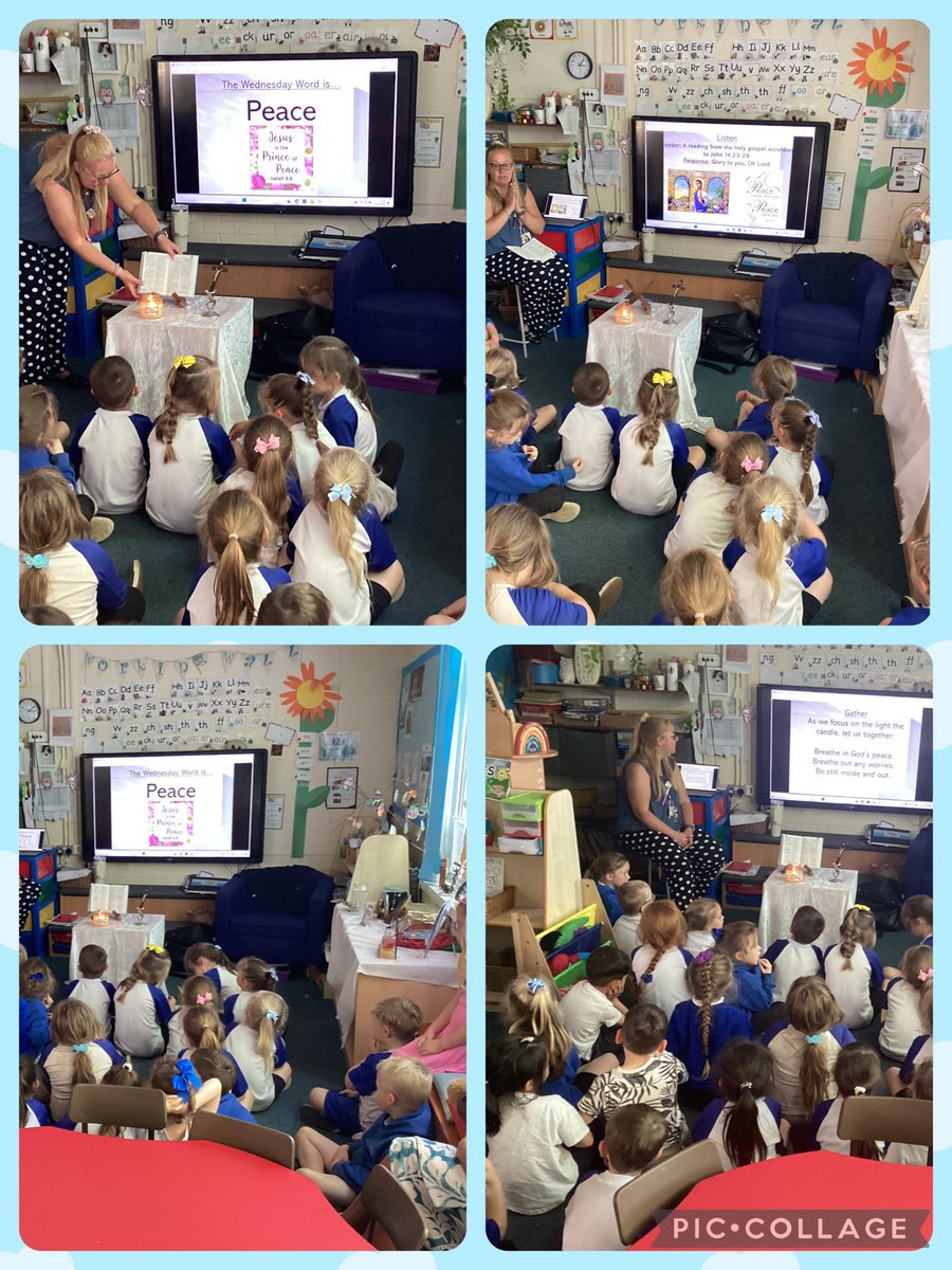 We gathered together to share the Wednesday Word-peace. How will you share peace with others? <a href="/MissVLea78/">Miss Lea</a> #ozziescw