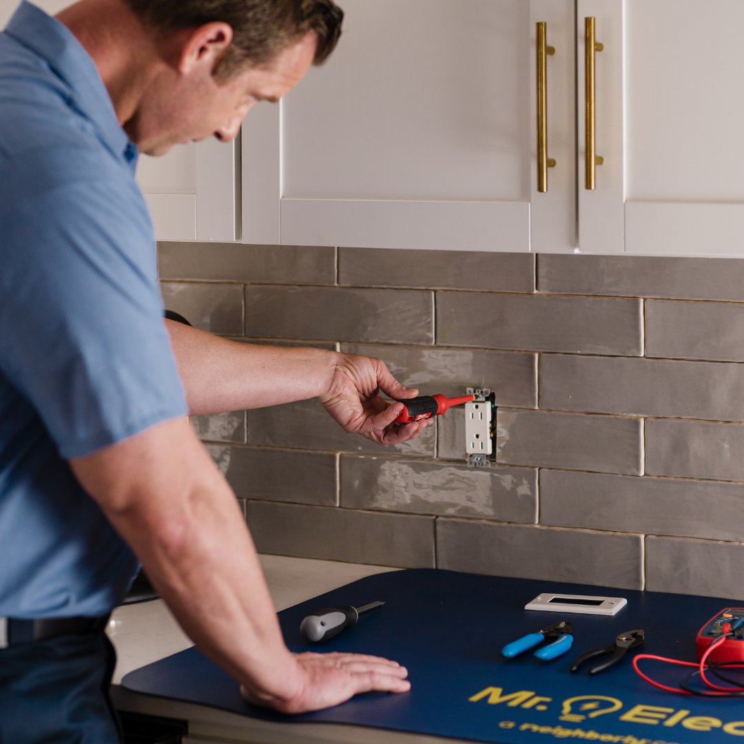 Is your outlet loose, or does your plug keep slipping out? It's time to get it checked!

During National Electrical Safety Month, make sure your home is safe and secure. Don’t risk faulty outlets—Contact Mr. Electric® today ✅