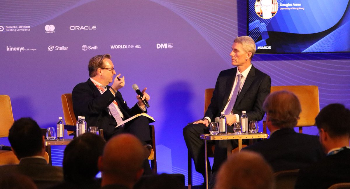 OMFIFDMI's tweet image. 馃攧 What would a global #stablecoin clearing system look like?
Tony McLaughlin, Founder and Chief Executive Officer at @ubyx_, outlines key players, flows and commercial bank involvement at OMFIF鈥檚 Digital Money Summit 2025.
Moderated by Douglas Arner of @HKUniversity