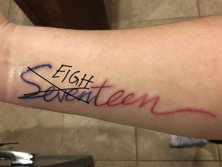doremingyuu's tweet photo. tattoo ni jun pag naging eighteen pangalan ng grupo nila https://t.co/36edAKa9Dh