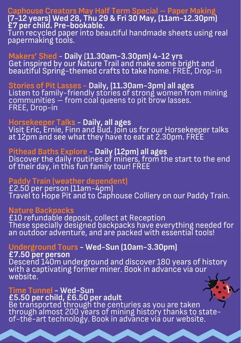 a brochure for May Half Term