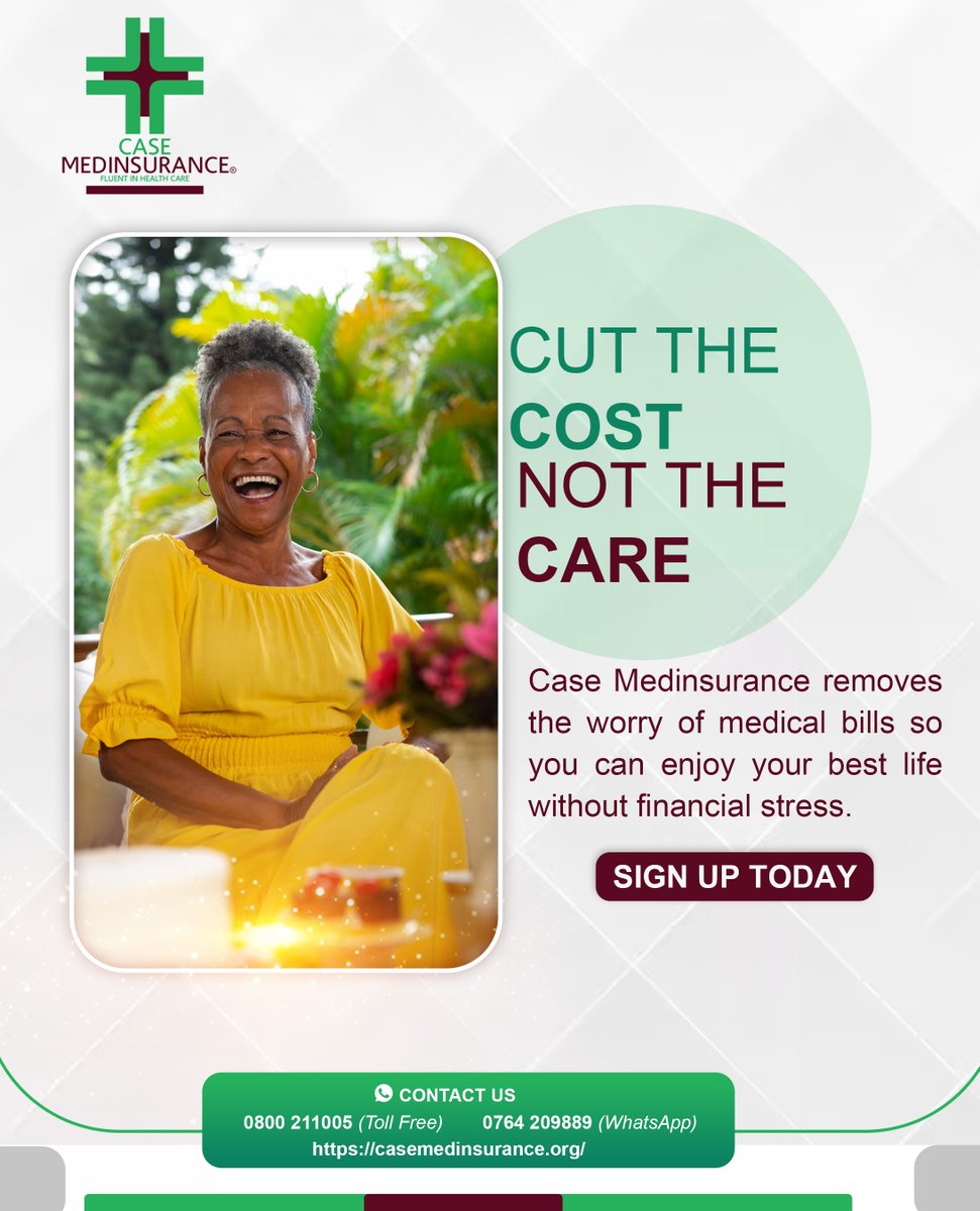 CMedinsurance's tweet photo. Enjoy your best life, not medical bill stress. Case Medinsurance has you covered.
๐ #AffordableCare #CaseMedinsurance https://t.co/weidifXEmm