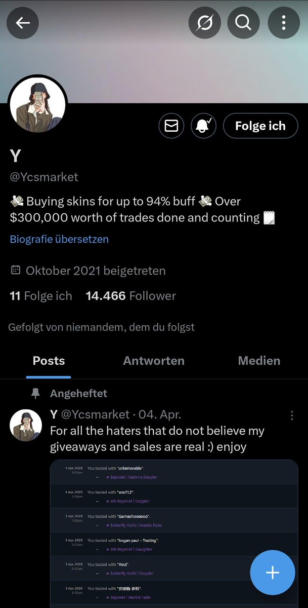 iXaylo's tweet photo. @Ycsmarket Would be really nice to own such a great knife skin. Thanks for the giveaway and good luck to everyone 😁👍 https://t.co/rUmDhoZVXZ