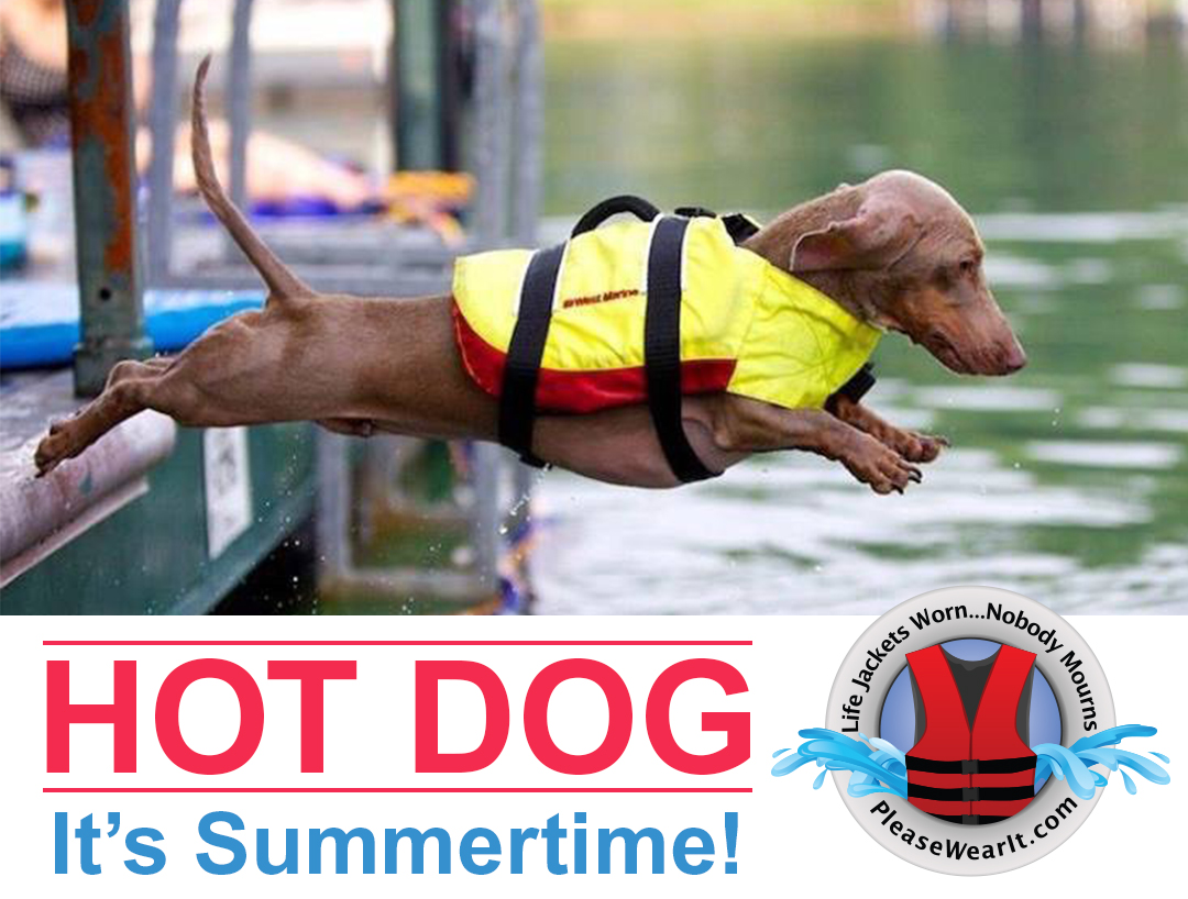 Grab your life jacket and enjoy some fun in the sun! Wearing a life jacket when you’re in, on, or near open water (lakes, rivers, ponds, etc.) will help ensure that you have a great summer. @PleaseWearIt