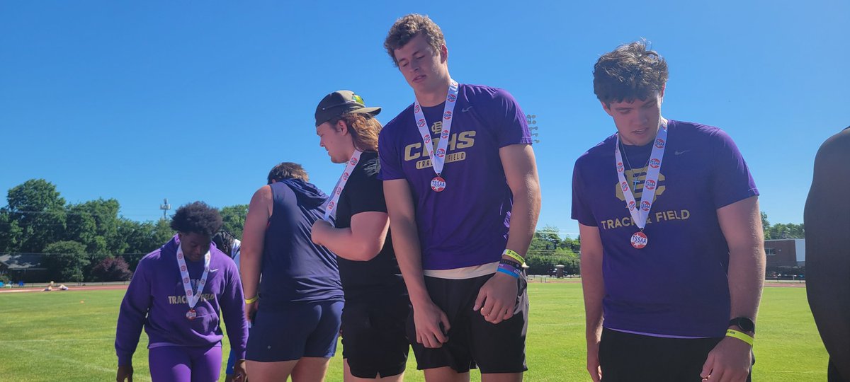 We got clear skies and a extremely wet field at TSSAA track.

State record holder Ashton Hearn of Christian Bros captures the state title in the DII discus (212-10). Super competitive field that include runner-up JR Fowler of Knox Catholic and Brentwood Acad's George Taylor (4th)