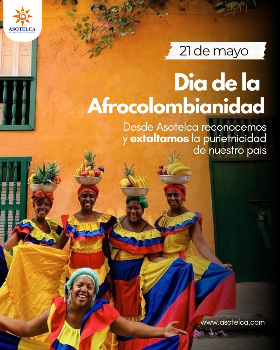 El Día de la Afrocolombianidad se celebra en Colombia cada 21 de mayo. ✨

Esta conmemoración rinde homenaje a la diversidad étnica y cultural de Colombia, reconociendo la identidad y el legado social, cultural e histórico de las comunidades negras, afrocolombianas y raizales. 💗
