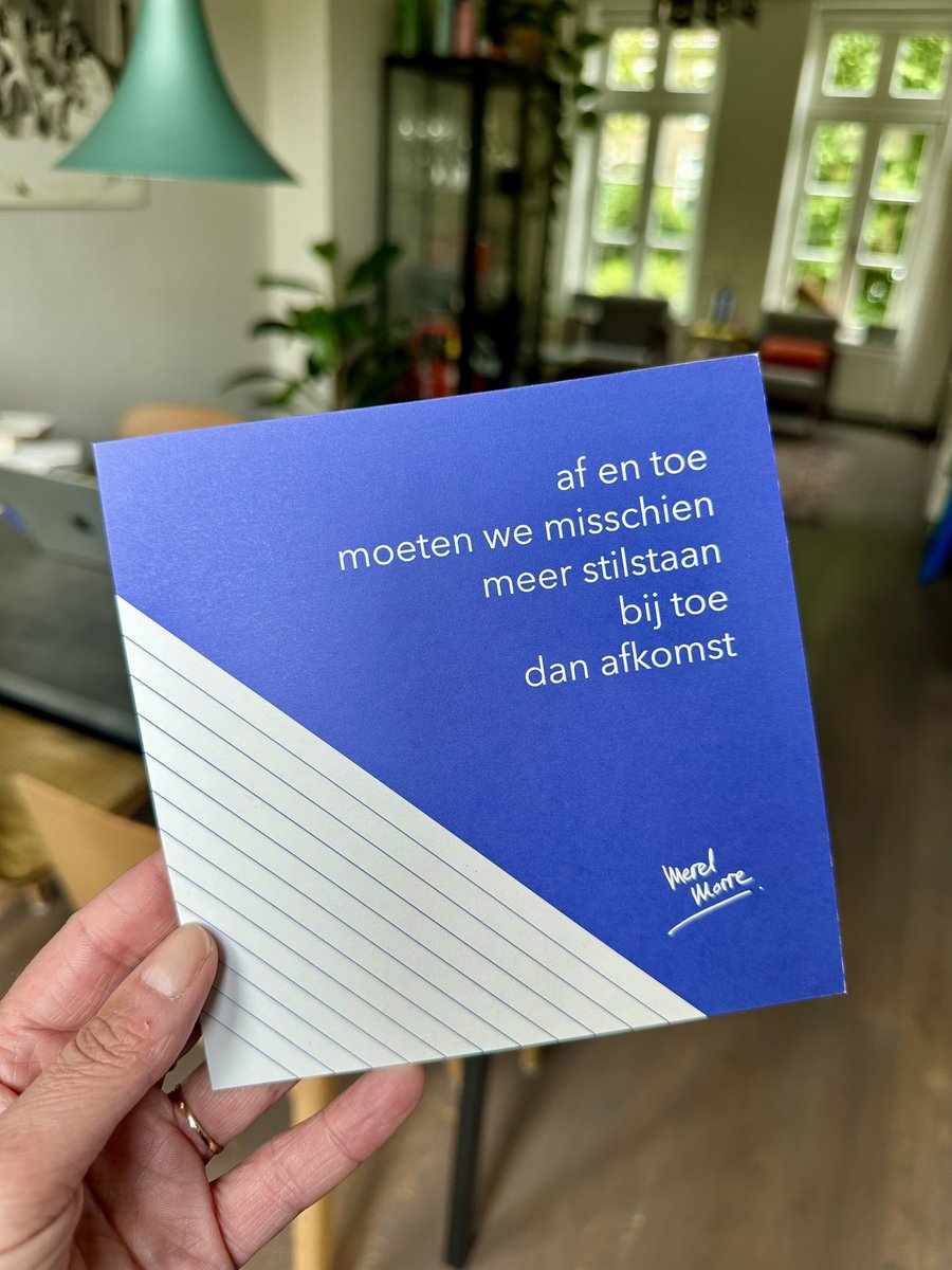Nieuwe kaart in mijn webwinkel. En misschien is deze tekst wel héél erg toepasselijk deze tijd? 

merelmorre.nl/product/kaart-…