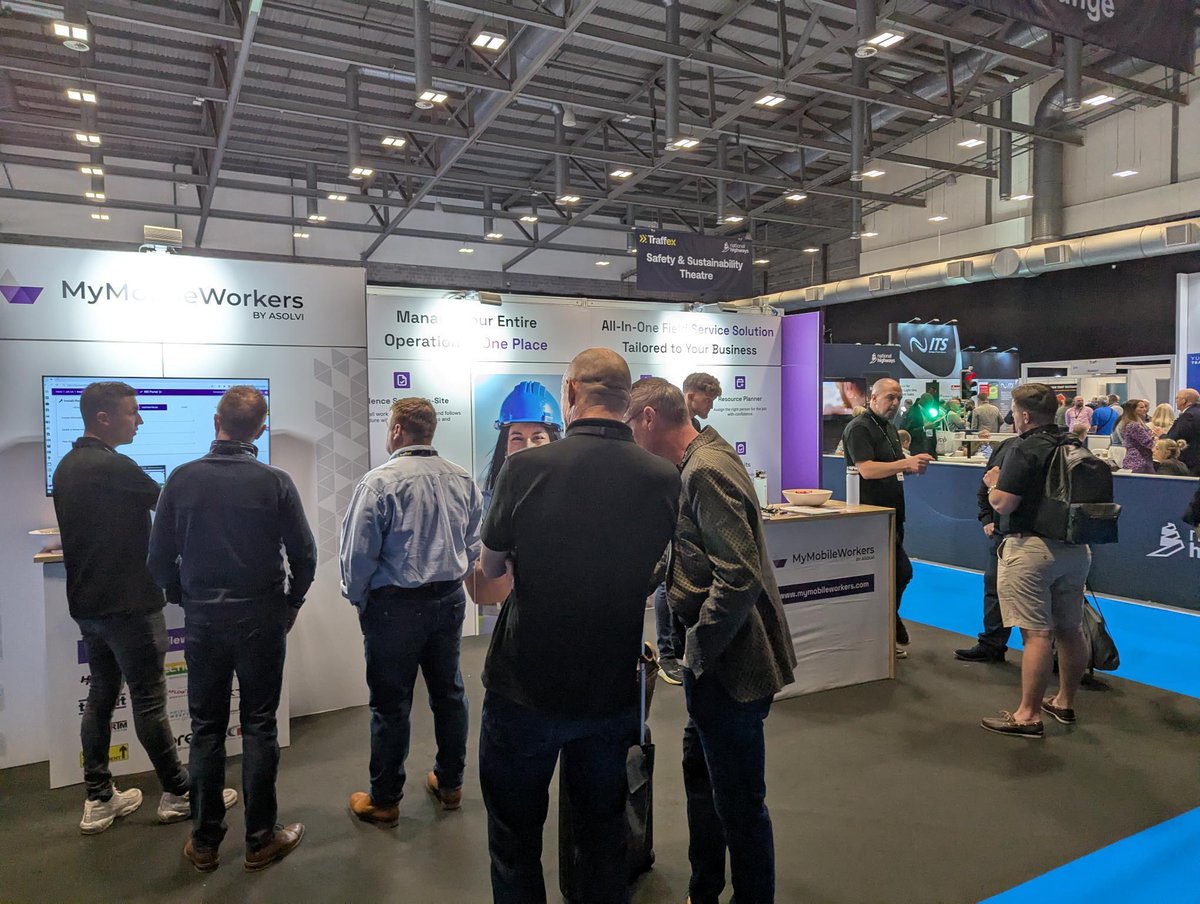 MyMobileWorkers's tweet photo. Phew! Whirlwind of a first day at Traffex. If you're here tomorrow and you're looking for a way to safely manage your entire operation in one place then shoot on over to stand B11!

#traffex https://t.co/bGBI7hEWtT