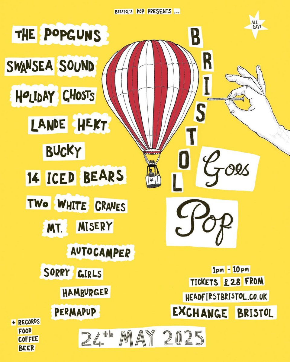 This weekend, our West Coast Pop Art Experimental Band tour! Bristol on Saturday, then Exeter Cavern on the Sunday. ‘Here’s where you belong..’