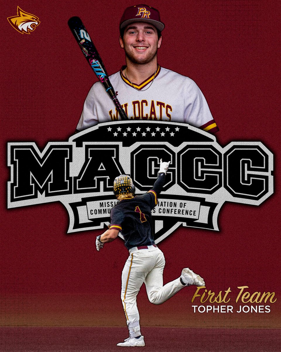 🤘🤘🤘🤘

Topher Jones hit .494(!!!) from April 1st through the Region 23 Tournament and now has a .377 batting average, 10 homers and a team-high 67 RBIs!🤯 

The third baseman has been named First Team All-MACCC!

#RRR🐾