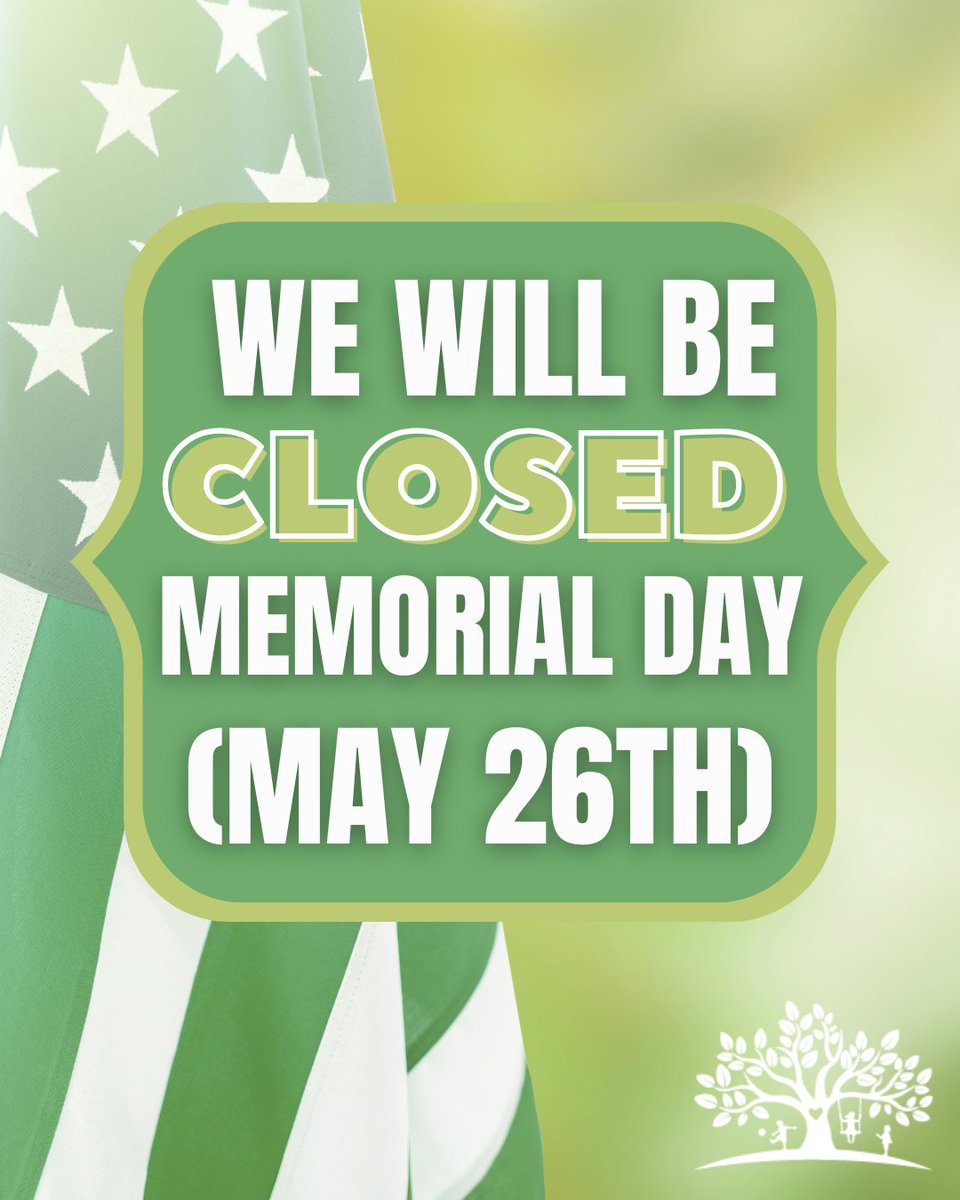 ElmPediatrics's tweet photo. We will be CLOSED on Monday, May 26th in observance of Memorial Day as we honor and remember those who gave their lives in service to our country. 🇺🇸 #MemorialDay #ELMPediatrics https://t.co/jZeeGZD02K