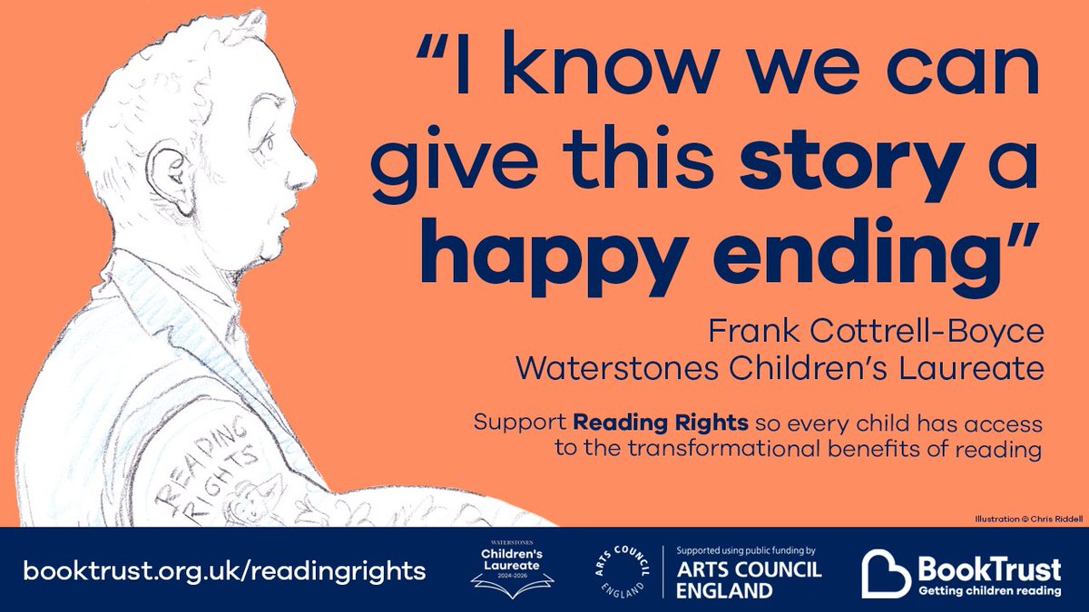BookTrust (@booktrust) on Twitter photo "The mission is urgent. Childhood is fleeting. But the mission is also achievable. And it is full of joy."
We are proud to work with Waterstones <a href="/UKLaureate/">Children's Laureate</a> <a href="/frankcottrell_b/">Frank Cottrell-Boyce</a> on the #ReadingRights campaign.
Will you join us?
booktrust.org.uk/about-us/readi… <a href="/ace_national/">Arts Council England</a> #ACESupported "The mission is urgent. Childhood is fleeting. But the mission is also achievable. And it is full of joy."
We are proud to work with Waterstones <a href="/UKLaureate/">Children's Laureate</a> <a href="/frankcottrell_b/">Frank Cottrell-Boyce</a> on the #ReadingRights campaign.
Will you join us?
booktrust.org.uk/about-us/readi… <a href="/ace_national/">Arts Council England</a> #ACESupported