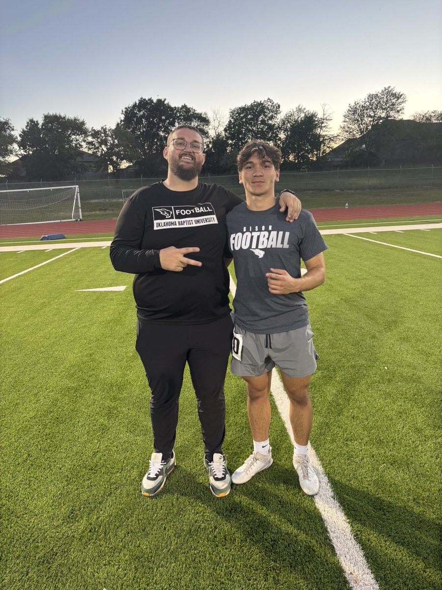 Mateo Gonzalez (@m_gonz6) on Twitter photo Had a great time with <a href="/csnfitts2/">Casen Fitts</a> at the OBU camp.
<a href="/CoachRoberts760/">Coach Roberts</a> <a href="/Zach2Blevins/">Zachary Blevins</a> <a href="/KendrickPrice23/">KendrickPrice23</a> <a href="/OBU_Football/">OBU Football</a> Had a great time with <a href="/csnfitts2/">Casen Fitts</a> at the OBU camp.
<a href="/CoachRoberts760/">Coach Roberts</a> <a href="/Zach2Blevins/">Zachary Blevins</a> <a href="/KendrickPrice23/">KendrickPrice23</a> <a href="/OBU_Football/">OBU Football</a>